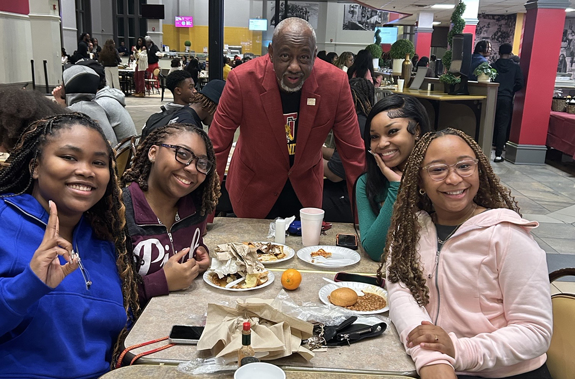 Dr. Brown with students