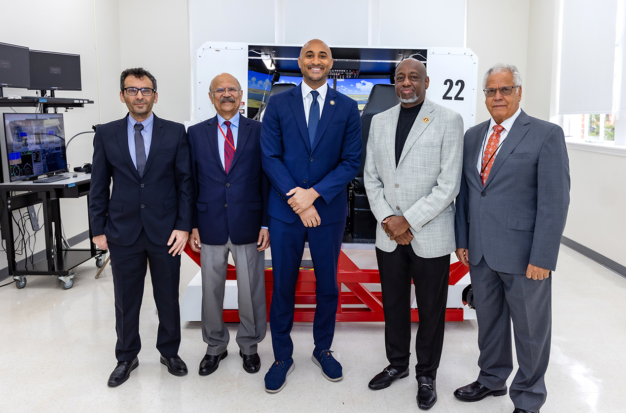 Congressman Figures with TU President, dean and leaders