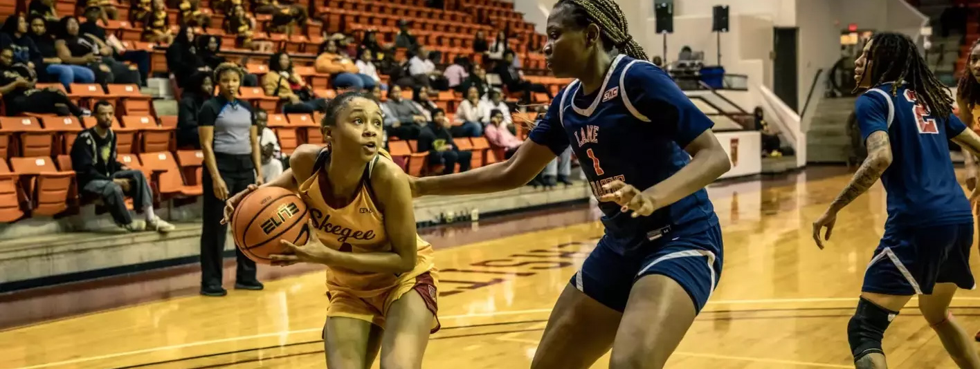 Women's basketball players on the court