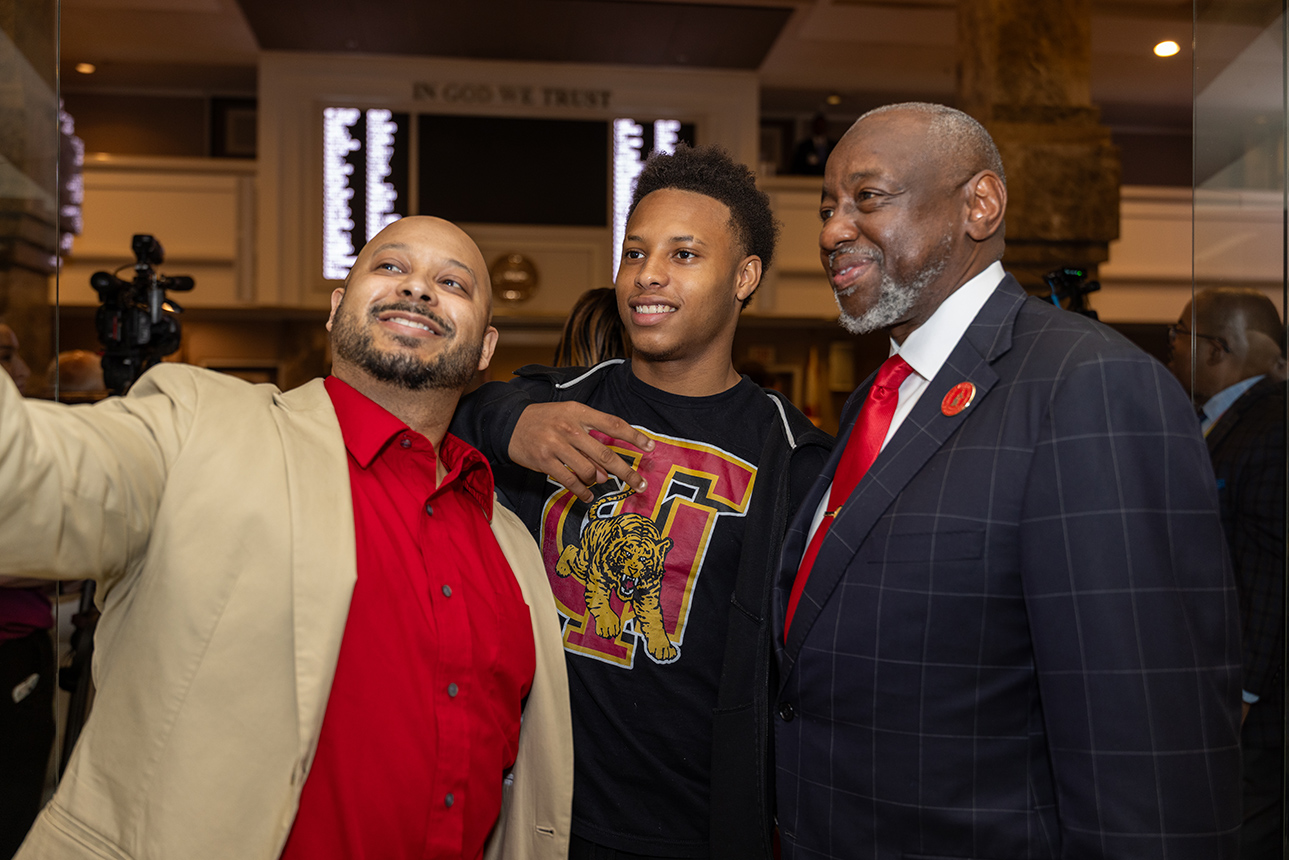 Dr. Mark Brown, David Henderson and student