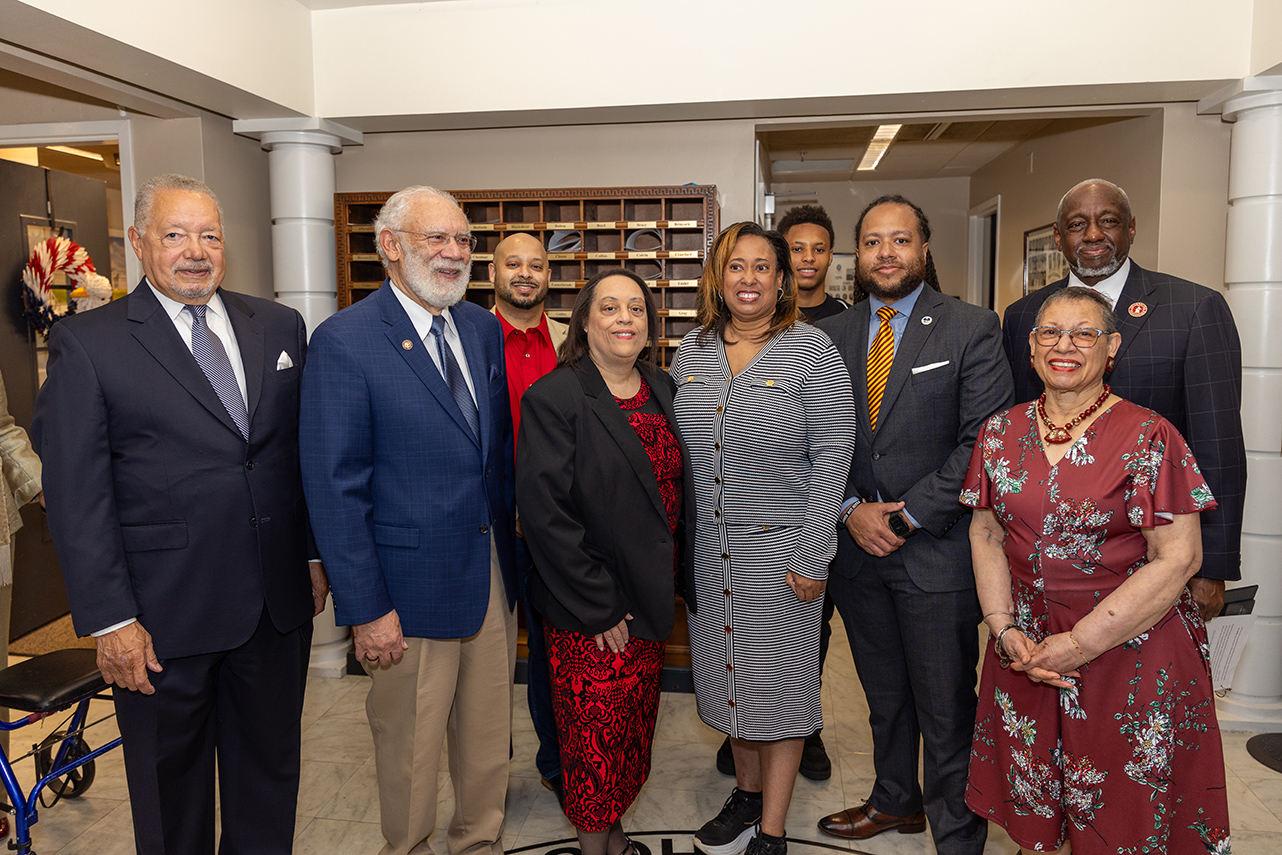 Dr. Mark Brown with Tuskegee Mayor Chris Lee and others