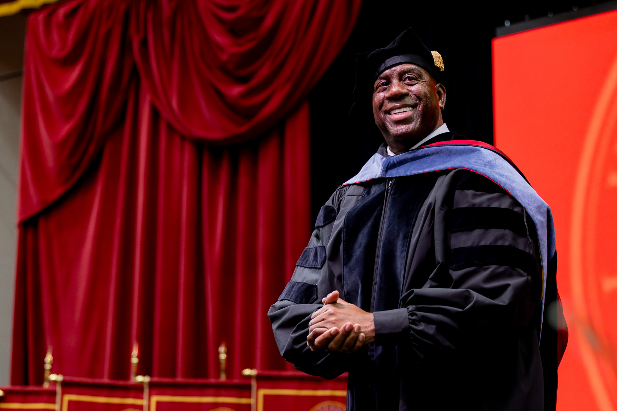 Earvin "Magic" Johnson speaks at TU Commencement