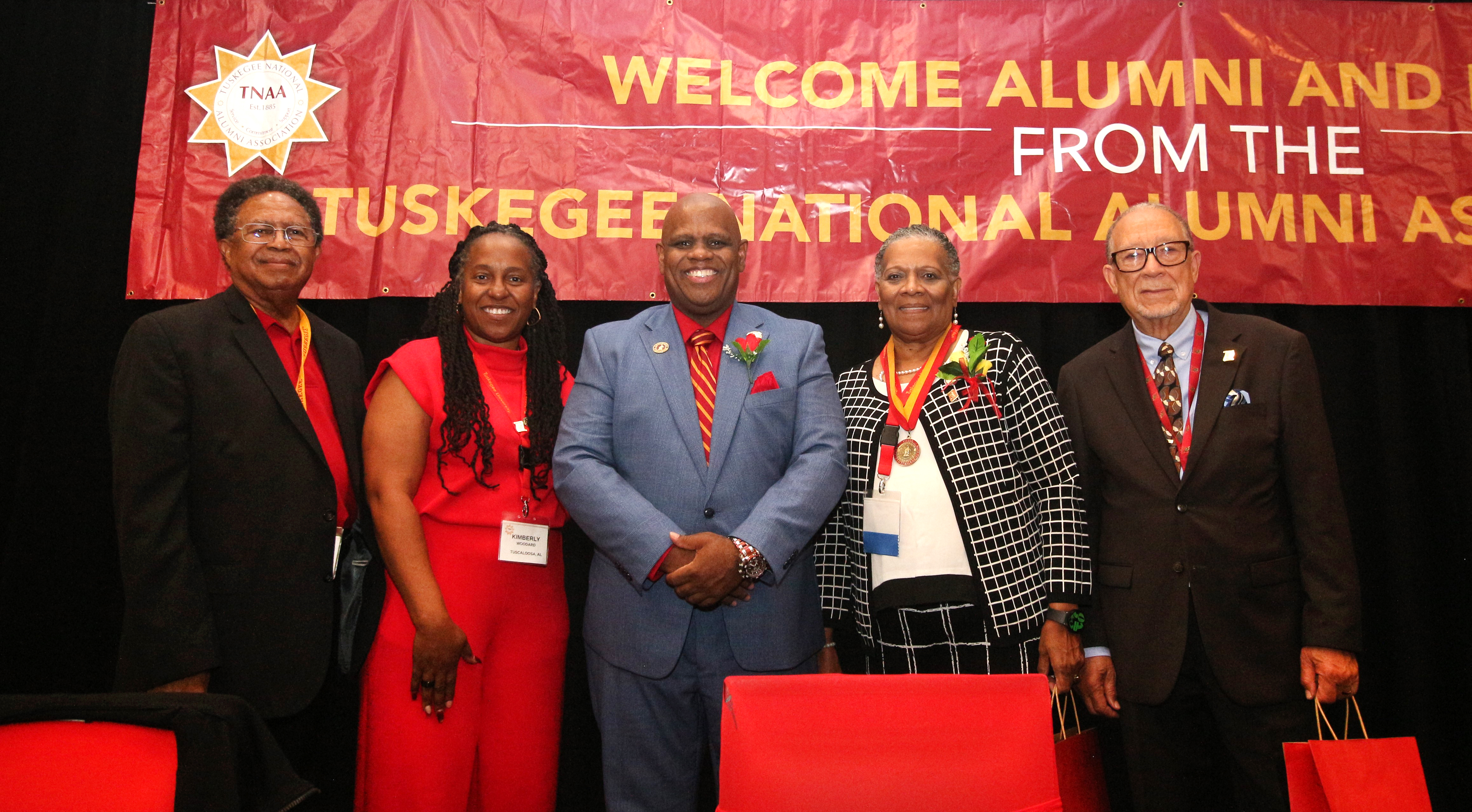 Four past presidents of TNAA stand with cureent president Dr. Quincy