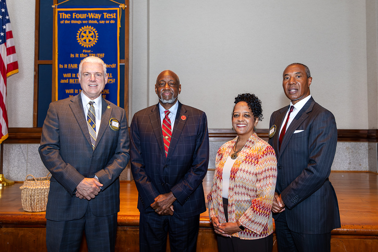 Dr. Brown and Rotary Club leaders