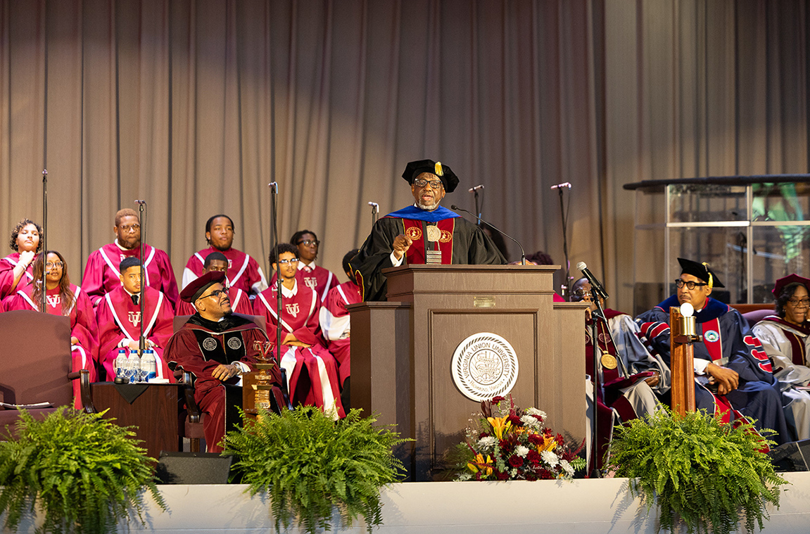 Dr. Mark A. Brown, speaks at Virginia Union University's Opening Convocation