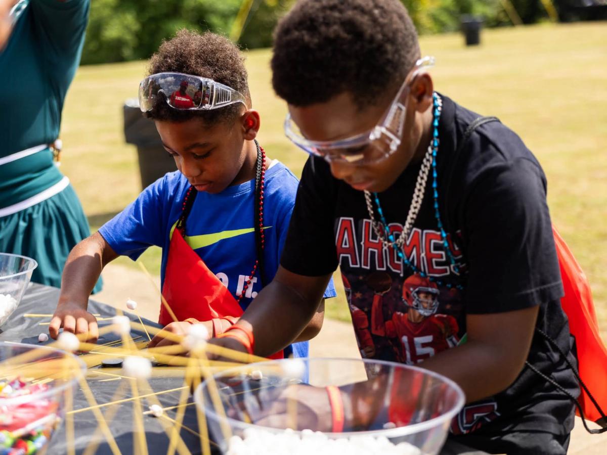 Students competing in Red Tails STEM Exploration contests