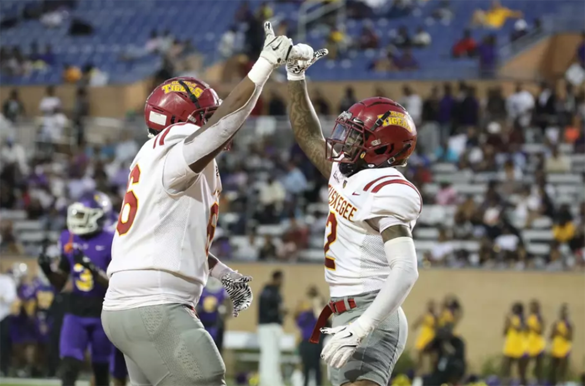 Two football players