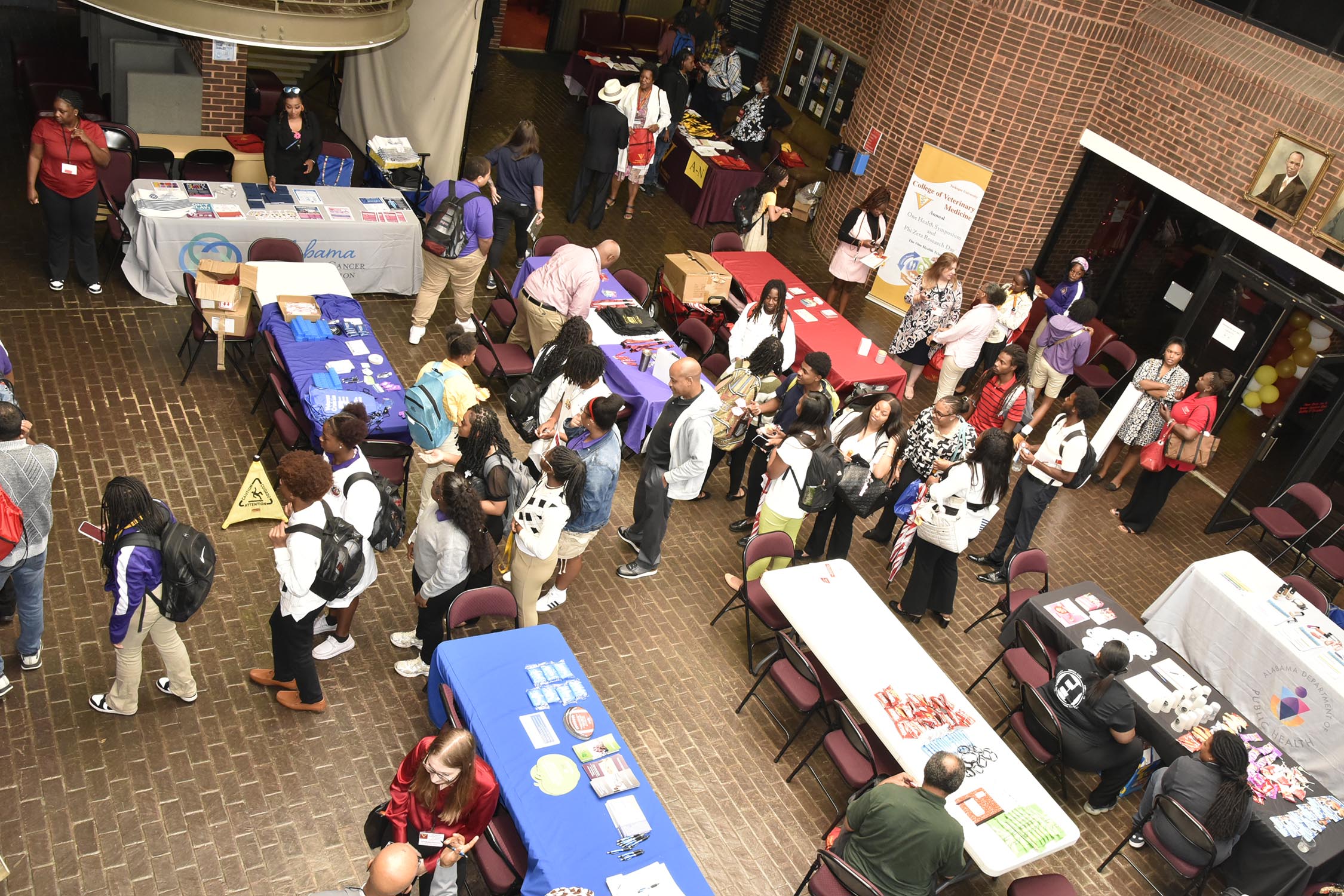 Overhead shot of Vendors at One Health Symposium