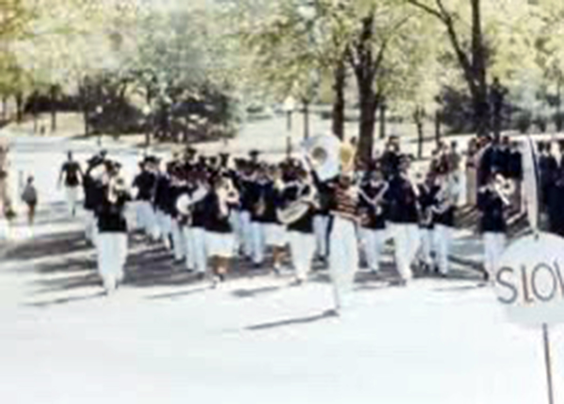 Archived color picture of the early band